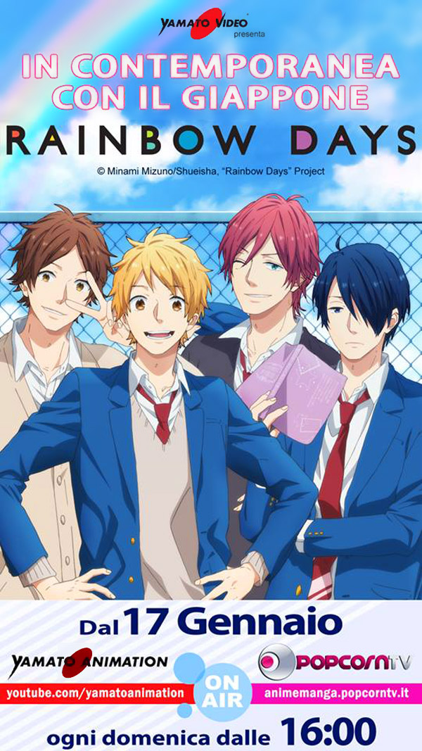 Rainbow Days su Yamato Animation e PopcornTv per Yamato Yideo Rainbow Days su Yamato Animation e PopcornTv per Yamato Yideo