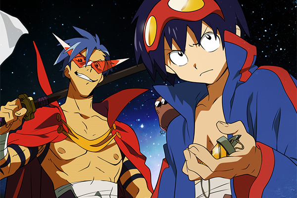 Kamina e Simon in Gurren Lagann